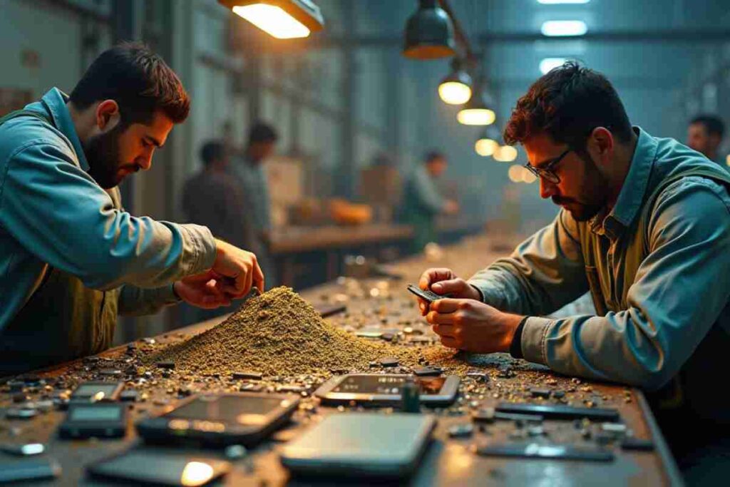 Riciclo smartphone, nuova tecnica recupera fino a 450 mg di oro 22 carati each