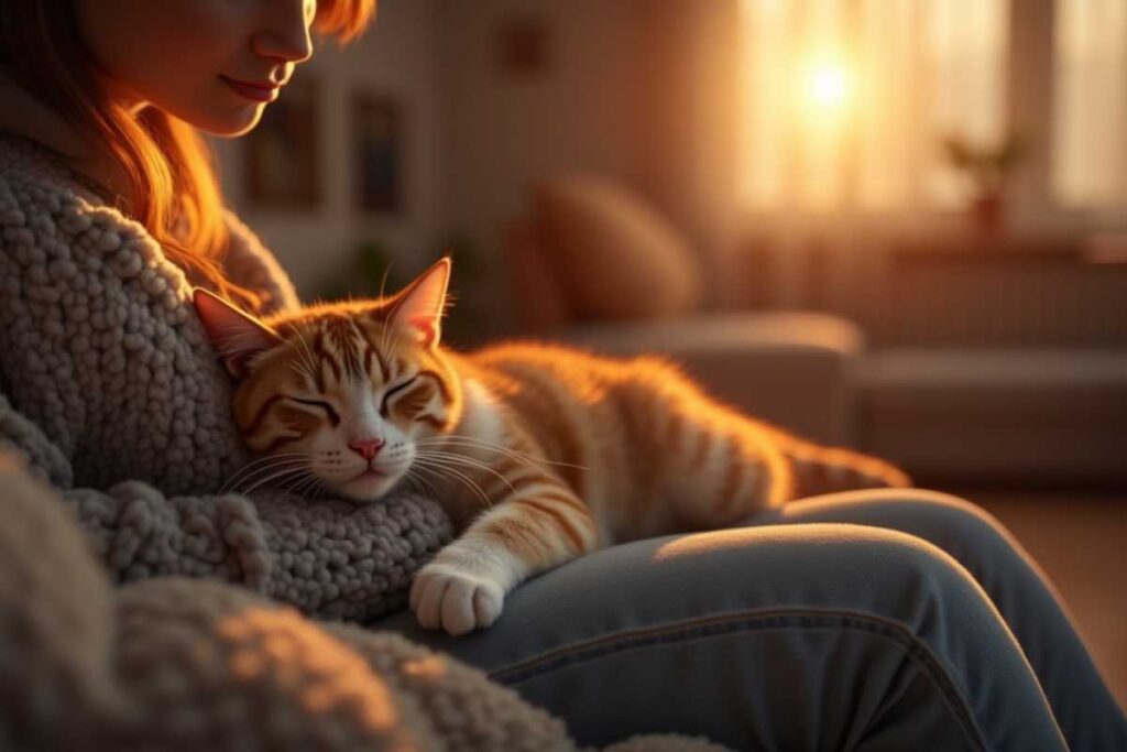 Dormire addosso: il significato del gesto e i benefici del rapporto gatto-umano