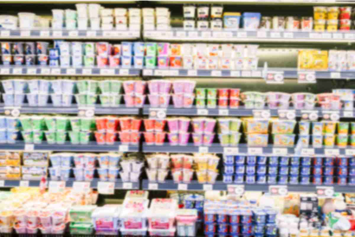 Supermercato yogurt